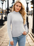 Thermo-Langarmshirt Damen | Fleece-gefütterter Baselayer mit Stehkragen